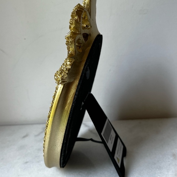 Elegant Gold and Black Photo Frame oval ornate antique style - Picture 6 of 9